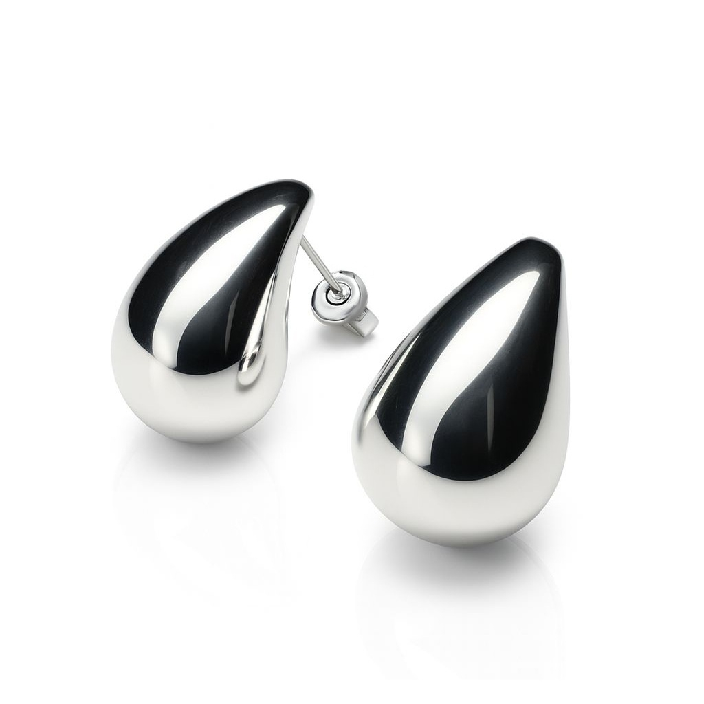 Ovale Silberohrringe